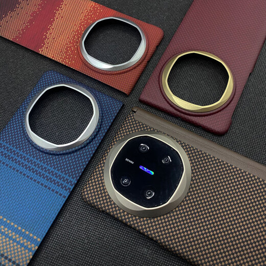 Huawei (HUAWEI) original quality suitable for Kevlar mobile phone protective case aramid fiber MateX6 carbon fiber full black and gray rough back cover Huawei_Mate_X6