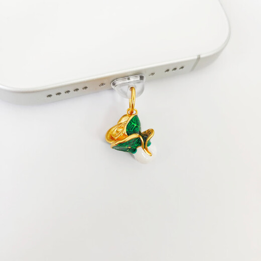 Mobile phone dust plug pendant Shajin cartoon pendant Apple 17typec universal charging port pendant comes with anti-lost rope Baicai Apple 4-14 choose this