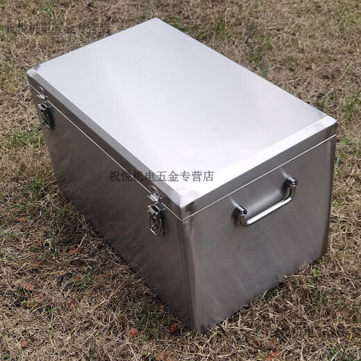 Kaosen 304 stainless steel hardware tool box, industrial-grade portable custom-made storage box, auto repair, home storage, 201 material, 35*20*18, no compartments