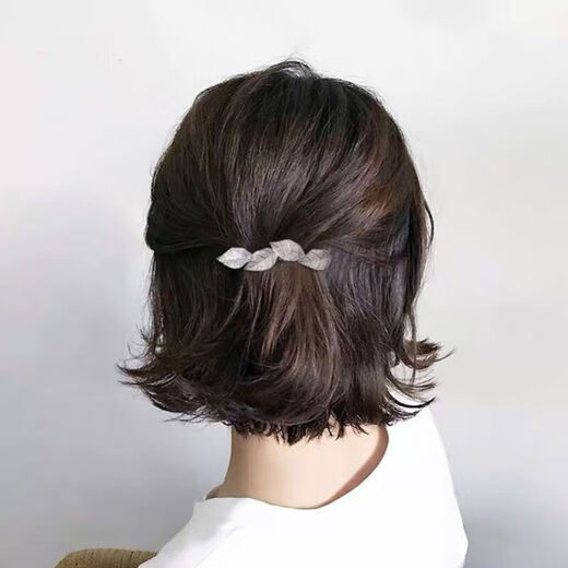 Suitable for tiaras with small hair volume. Top clip on the back of the head. Elegant lady headwear. Half-tied hair clip. Sweet leaf clip.