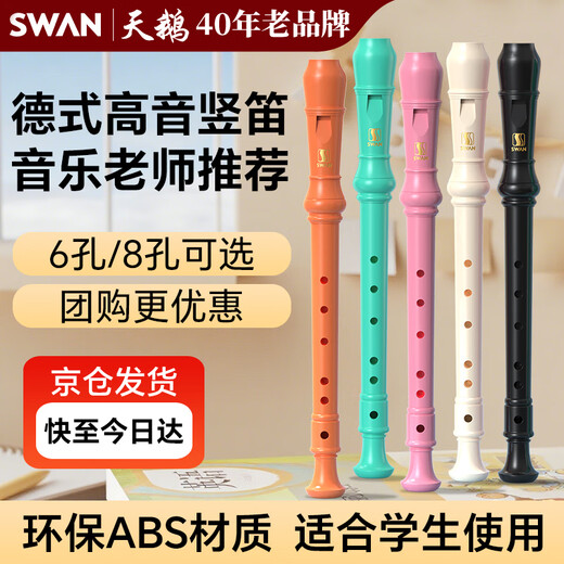 Swan SWAN recorder German-style 6-hole treble recorder (for teaching only-6 holes white)
