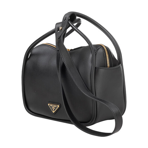 PRADA Shoulder Bag Women's Triangular Logo Zipper Shoulder Crossbody Bag Handbag (2025 New) (F0002) F