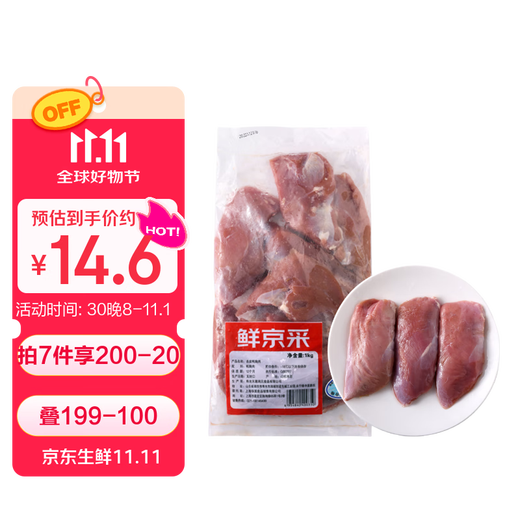 Fresh Beijing Duck Breast, net weight 2Jin Jin equals 0.5kg, fresh and frozen, BBQ Malatang ingredients