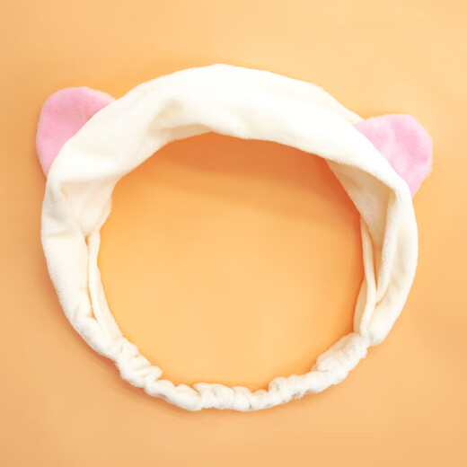 Face wash headband, makeup headband, cute and fresh cat ears, beauty headscarf, facial mask, headband, hairband, white