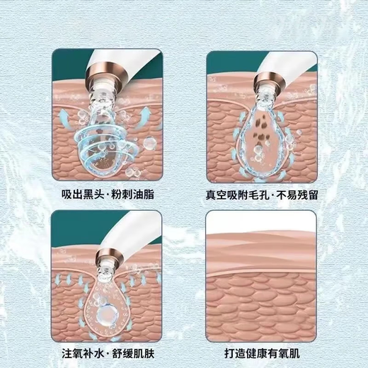 Lirenbang Small Bubble Cleansing Facial Instrument Beauty Salon Blackhead Remover Artifact Deep Cleansing and Hydrating Facial Pores Electric Beauty Instrument Blackhead Remover Beauty Instrument Exclusive Edition 10th Generation - Three-head Model + Eye Beauty Instrument + Solution