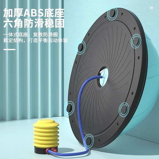 Li Muzi sports wave speed ball, non-slip, thickened and explosion-proof, household Pilates fat-burning equipment, 58cm, elegant gray glossy surface