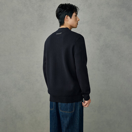 Heilan House (HLA) Knitted Sweater Men's 25 New Yixinzhiwei Series Henley Collar Sweater Men's Autumn Navy 1B S 165/84A Recommended 114~124Jin Jin equals 0.5 kg