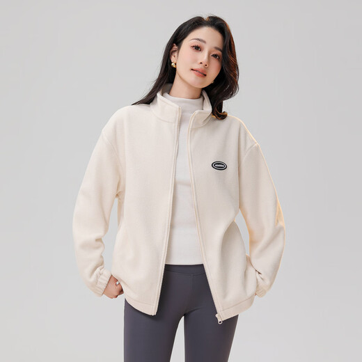 Snow Flying Jacket Women's Short Stand Collar Casual Wide Version 2025 Autumn and Winter Unisex Fleece Top Black XL