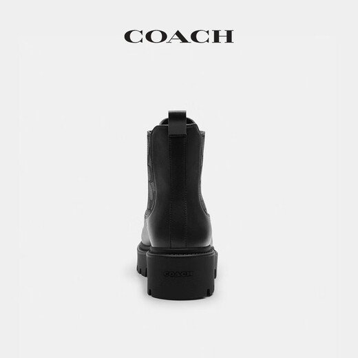 COACH Exclusive Direct Drop Women's Shoes Classic Logo Presbyopia LUCY Chelsea Boots Low Boots Versatile Light Luxury Gift Black 37.5