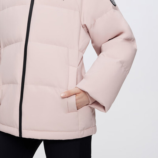 Bosideng (BOSIDENG) women's down jacket new style short silhouette simple autumn and winter warm hooded little man jacket 8056 black noble and stable brand new XS 155/80A weight 110Jin Jin is equal to within 0.5 kg