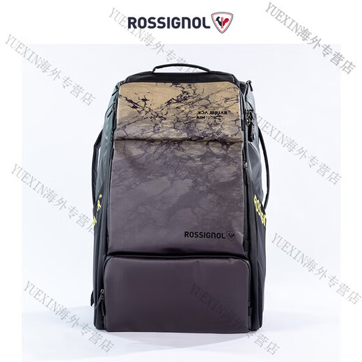 ROSSIGNOL Golden Rooster Ski Backpack BLACKBRIAR Black Thorn Joint Style Double Shoulder Single Board Storage Bag Official Black 25L