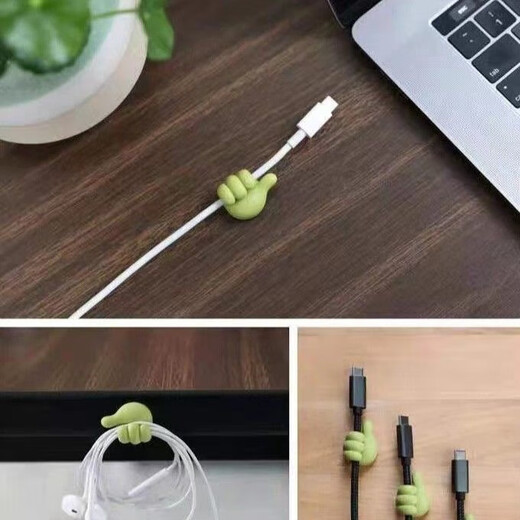 Storage supplies, data cable storage, network cable storage, charging cable socket holder, nail-free clips for hanging on the wall, no punching hooks - random colors - 8 pcs