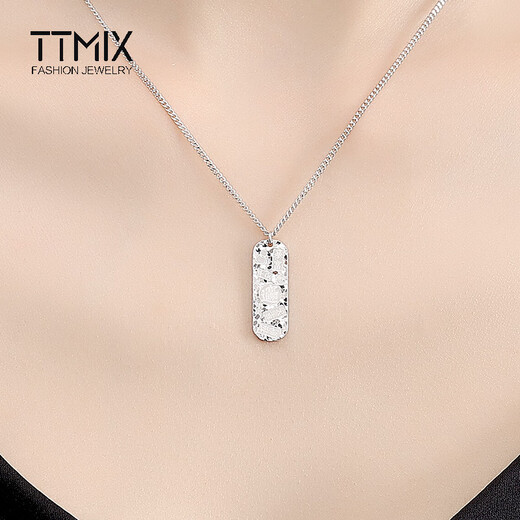 TTMIX Crushed Ice Platinum Necklace pt950 Platinum Chain Platinum Necklace Platinum Pendant Fortune Lady Pendant 7.1-7.3g About 45cm