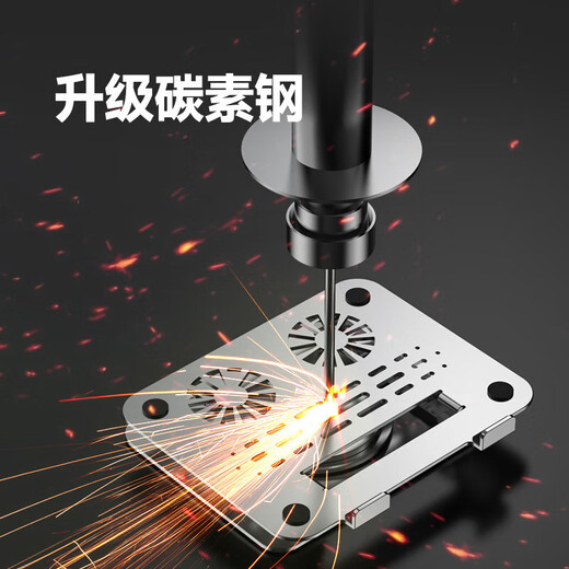 笔记本立式增高架360度旋转调节升降托架18寸游戏本桌面悬空散热 基础款[气质银]碳素钢打造