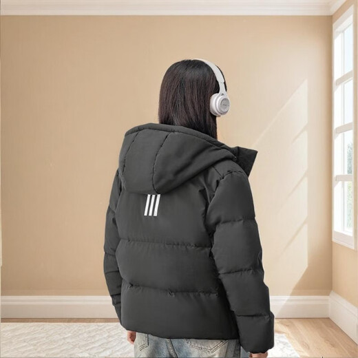 Adidas 550 Puff Commuting Windproof Warm Duck Down Down Jacket Women's Winter Hooded L Size