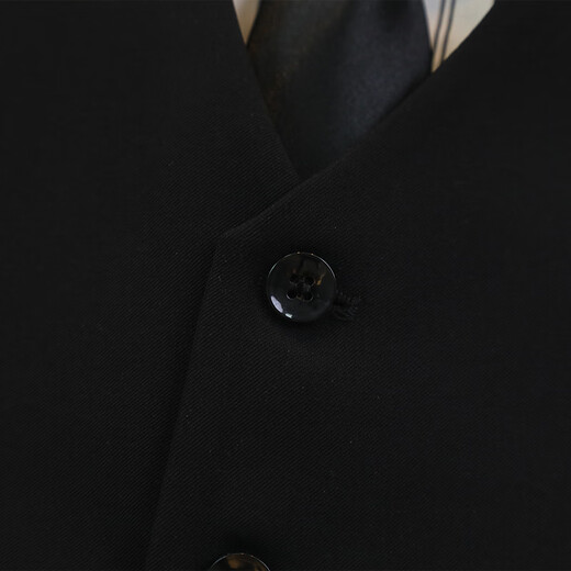 萝卜呗呗儿童西装男童秋季礼服男孩花童主持西服走秀服 黑色四件套 120