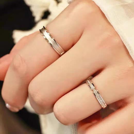 Grace GirlPT950 Platinum Jianjia Bailu Couple Ring Looking for wedding diamond ring anniversary birthday gift for girlfriend and wife Platinum Moissanite Couple Ring