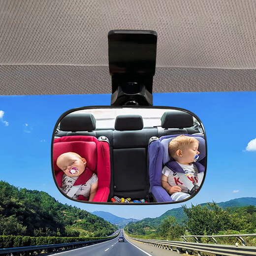 Hua Decoration Safety Seat Observation Rearview Mirror Cute Cartoon Mickey Car Baby Reverse Blind Spot Rear Auxiliary Mirror Black Baby Observation Mirror