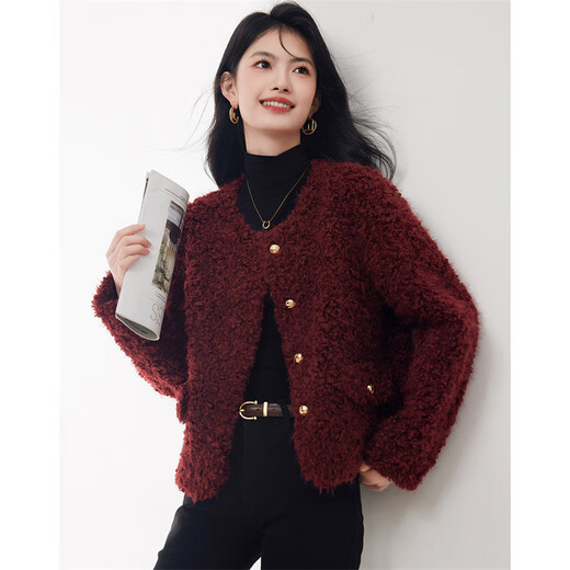 Xinfeiyu imitation lamb wool jacket for women 25 autumn and winter, high-end, noble, age-reducing temperament, imitation fur for small people