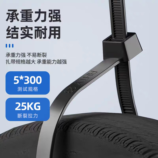 Tianyi self-locking nylon cable ties, cable management tape, host installation, gardening, cable desktop cable management, wire binding straps, black 2.5*150mm, 1000 pieces