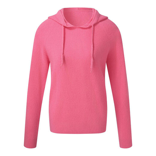 Gloria full wool hooded pullover sweater for women 2025 new winter popular small pullover 1EDJ5J470 35R rose pink XS