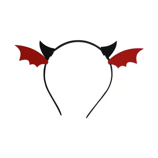 Saint Xian Halloween headdress funny cos little devil dress up headband female pumpkin headband props decoration hair accessories sticker little devil red wings headband + pumpkin lantern headband