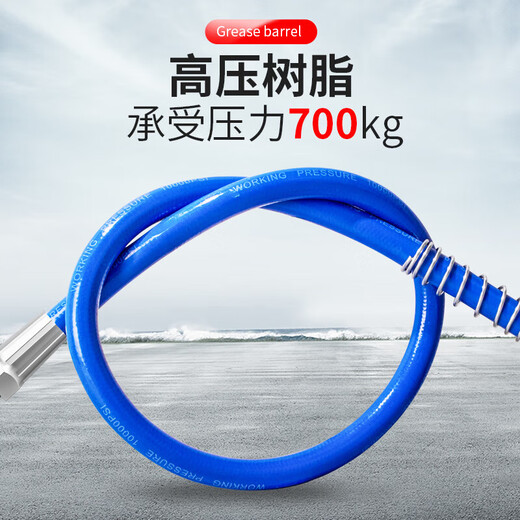 Aseblarm grease gun nozzle hose explosion-proof connecting pipe manual grease gun nozzle oiling artifact high-pressure butter filler stainless steel grease gun nozzle + hose 30CM