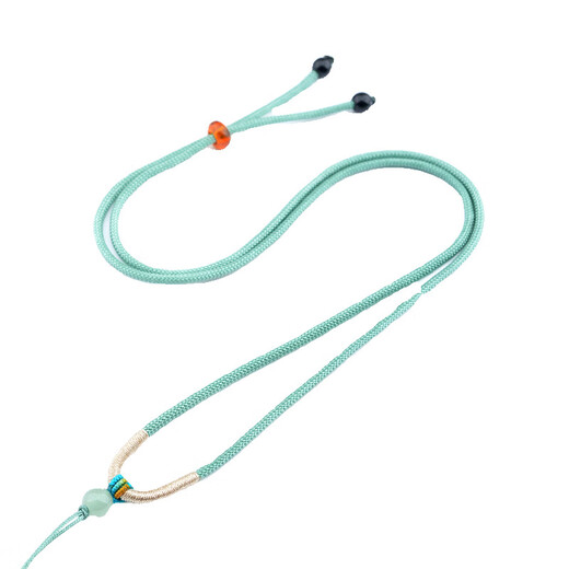 Jewelry accessories hand-woven pendant rope crystal handmade rainbow winding necklace rope small round rope hanging neck rope Autumn green