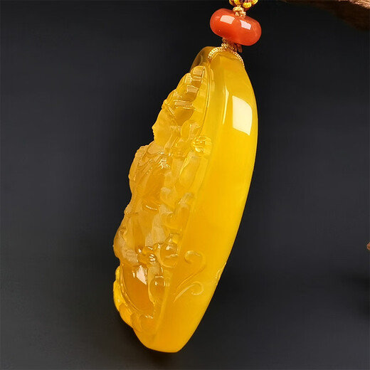 Hupai One thing, one picture, one certificate, natural beeswax pendant, Thousand-hand Guanyin Bodhisattva pendant necklace, sweater chain, flawless Guanyin 16.23g 47*38*15mm