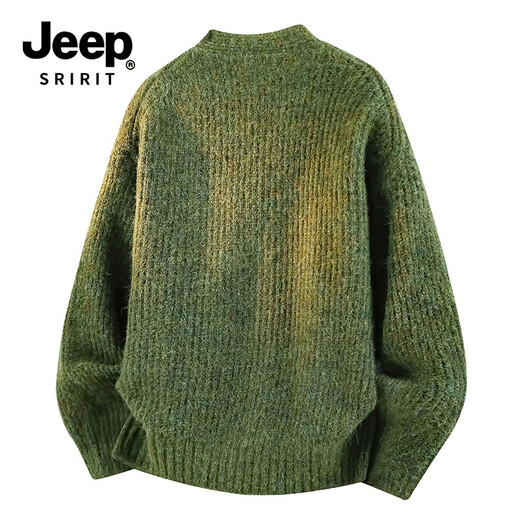 JEEP SPIRIT cardigan sweater men's autumn and winter sweater men's loose lazy sweater NYH939 light gray XL