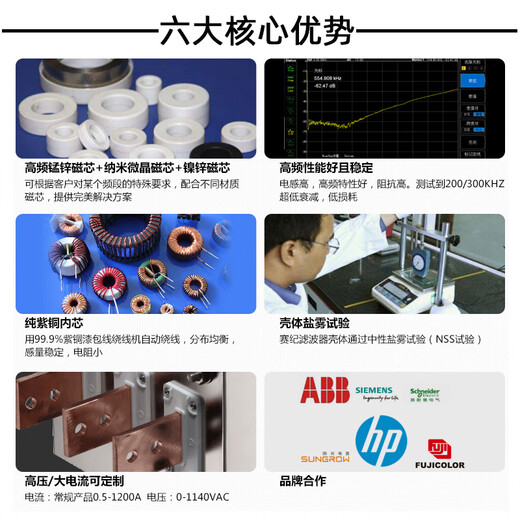 Saiji power filter 220VSJD710 three-level high-performance anti-interference inlet single-phase servo PLC power amplifier audio purification terminal SJD710-6A