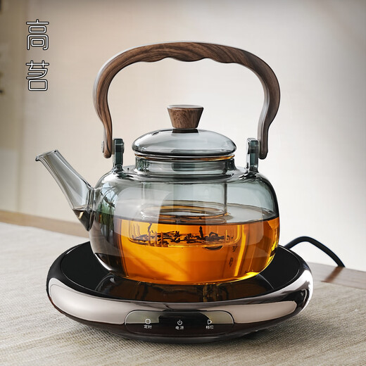 Gaoming (gaoming) ultra-thin electric ceramic stove tea set large capacity glass tea kettle office beam kettle tea stove Moxiang pot + Hengpeng stove