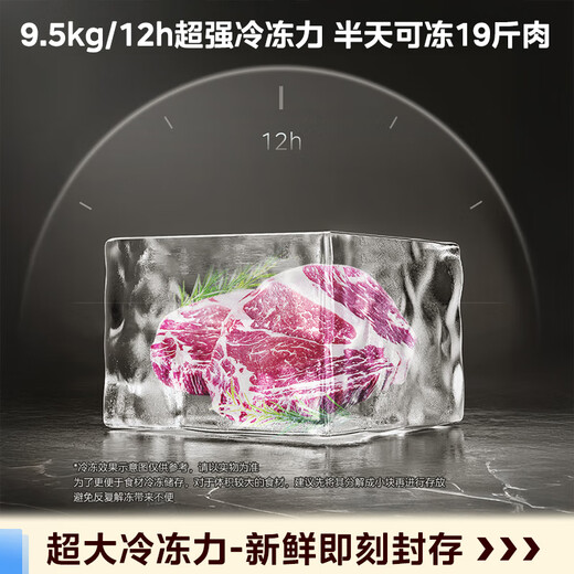 Midea 606-liter side-by-side refrigerator, first-class energy efficiency air-cooled, frost-free and odor-free, dual-frequency conversion, ultra-large capacity, large freezer BCD-606WKPM(E) national subsidy