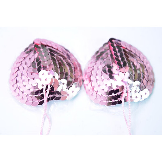 Shennong Shifu Underwear Accessories Invisible Silicone Bra Tassel Heart-Shaped Sequin Nipple Paste Nipple Paste Red One Size