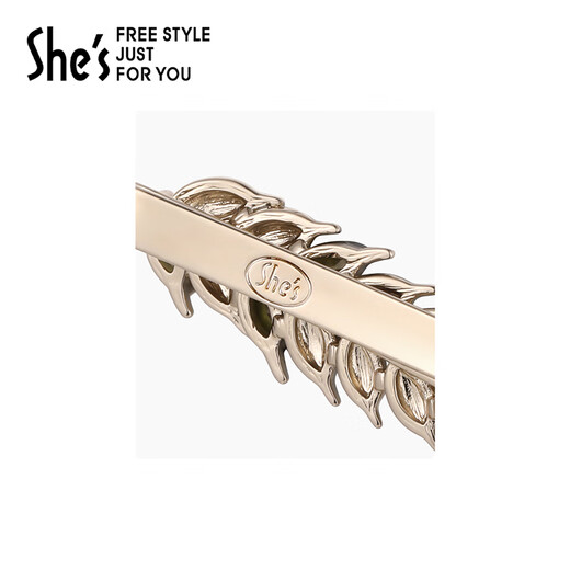 She s Qianzi Van Gogh picked up wheat ears romantic side clip bangs clip hair accessories broken hair clip hair clip headdress birthday gift for women brown F0