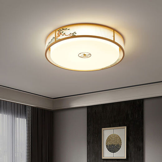 Yingtang New Chinese Style Lamps Modern Simple Bedroom Lamps Restaurant Study Room Whole House Lamps 2025 New Living Room Suction Package 03-Two Bedrooms and One Living Room