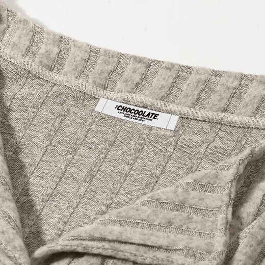 CHOCOOLATE it women's sweater women's autumn and winter Korean style V-neck bottoming knitted cardigan waist long-sleeved short top apricot S