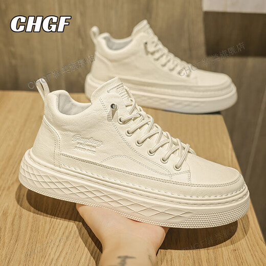 CHGF height-enhancing shoes for men in autumn and winter breathable sports white shoes versatile casual shoes for men invisible height-enhancing men's shoes 9920 meters white [leather surface]-enhancing height 8cm 39 (sports size)