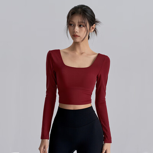 Yu Hee Hee Beautiful Back Yoga Suit Women's Pilates Training Suit Tight Long Sleeve Advanced Running Fitness Suit Black Long Sleeve + Black Pants L (110-120Jin Jin equals 0.5kg)