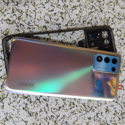 OPPOk9s battery cover new mobile phone original back cover middle frame fingerprint button screen frame motherboard cover xk9s k9s black back cover + middle frame