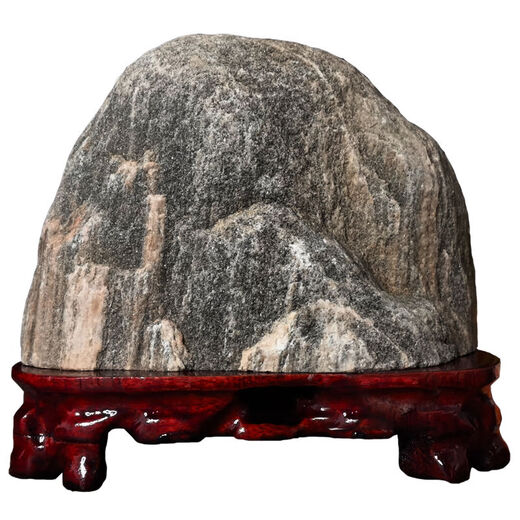 Authentische Taishan Stone Candang Innen- und Außenpraxis Taishan Office Backing Fels und Reparatur der Ecke Bluestone natürliche Rohstein-Verzierung Transparent Family Portrait-15863