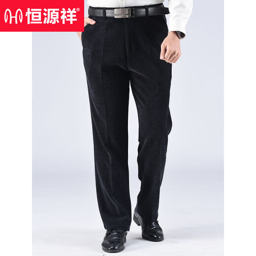 
Hengyuanxiang autumn and winter thick corduroy pants for men and middle-aged men's velvet pants casual pants for men and middle-aged people's dad suit 16837 corduroy micro-stretch 31 (2.4 feet waist circumference)
