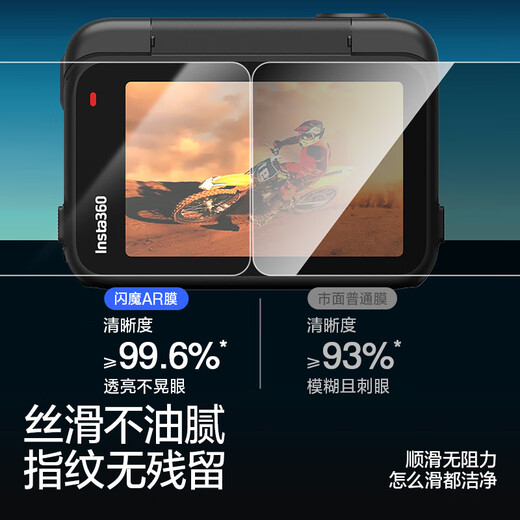 闪魔（SmartDevil）【AR增透】适用于影石Insta360 Ace Pro 2钢化膜360 Go Ultra运动相机镜头防刮高清保护贴膜配件 【影石360AcePro2】镜头膜+屏幕膜-1套装 【AR增透|贴坏包赔】