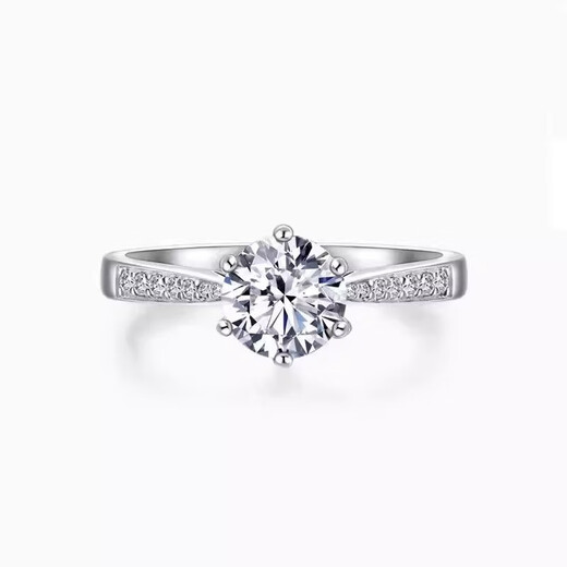 I Do platinum pt950 diamond ring 1 carat micro-set six-claw cultivated diamond proposal wedding ring as a gift for girlfriend and wife. Micro-set six-claw 1 carat diamond with adjustable opening.