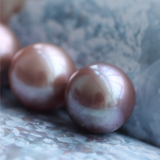 Yongsi quality pink purple freshwater pearl pendant natural I pearls, perfect round strong light single pearl can be made, white full hole 16-17mm