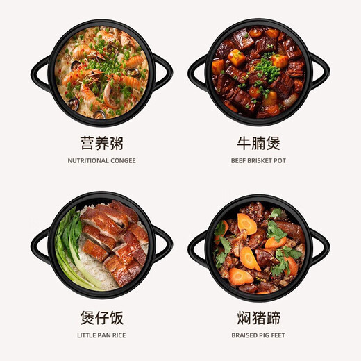 Casserole stew pot dry-cooked without cracking, high-temperature resistant dry-cooked household gas stove, open flame can be used ceramic pot dry-cooked pot, small daisy style dry-cooked pot, suitable for 2-4 people 2.5L