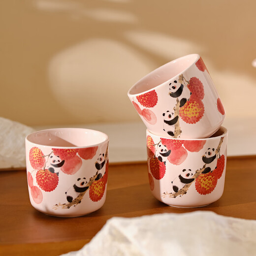 DearDali Panda Wedding Tea Set as a wedding gift for the newlyweds, as a wedding gift for your bestie, as an engagement kettle, a high-end practical teapot, a cup, a bear hug with lychees, a pot of six cups, a high-end gift box - upgraded DIY acrylic stickers