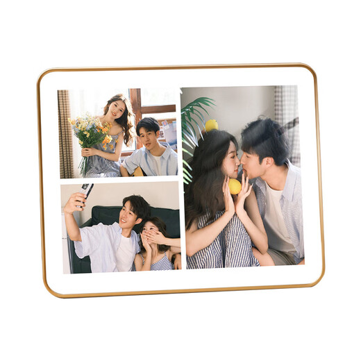 Fantasy photo frame and table, custom photos made into a high-end photo album, washed, printed, wedding photos and ornaments made. I just want to see you, rose gold 8-inch table