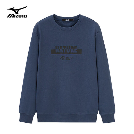 Mizuno MIZUNO outdoor casual sweatshirt for men, fashionable and versatile long-sleeved T-shirt for men, round neck, loose men's top for couples