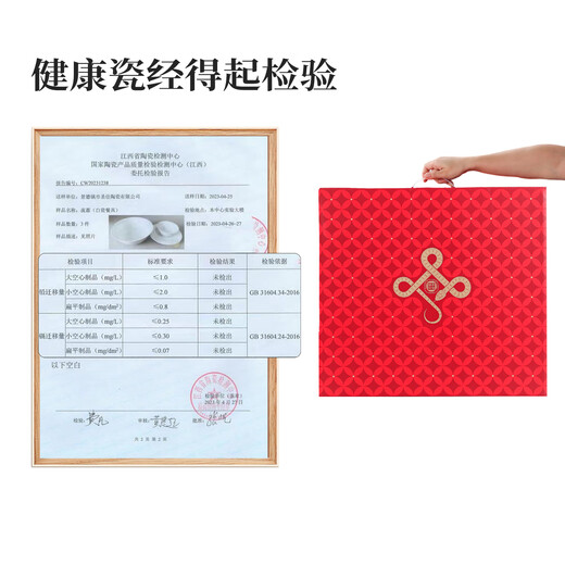Jingdezhen (jdz) ceramic tableware set dish set home 2025 new high-looking Chinese housewarming gift boxed flow frost